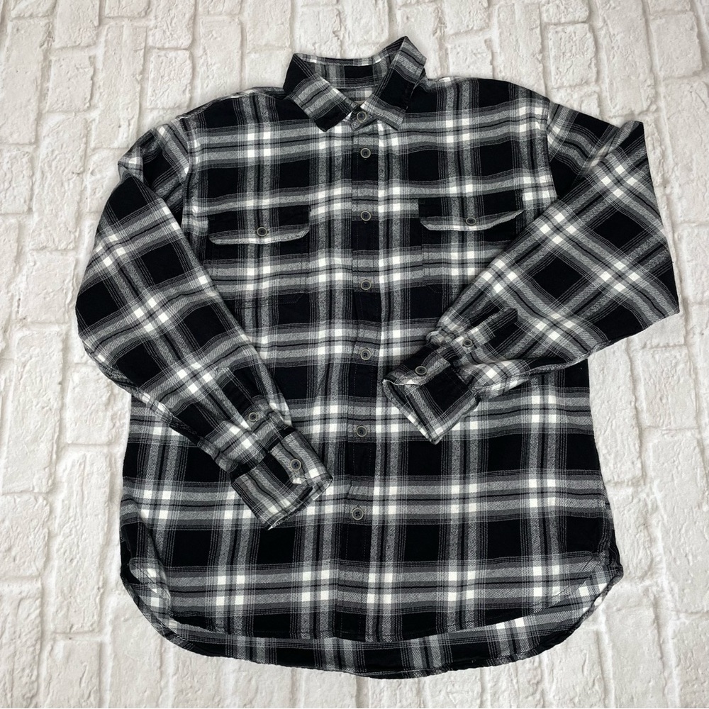 Jachs Cotton Long Sleeve Outdoor Heavy Flannel Shirt Hunting Plaid Men’s XL